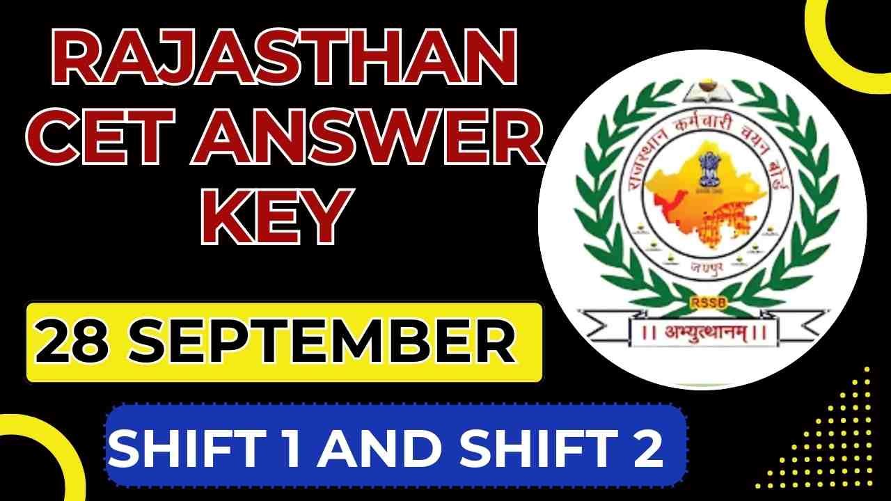 Rajasthan CET Answer Key 2024